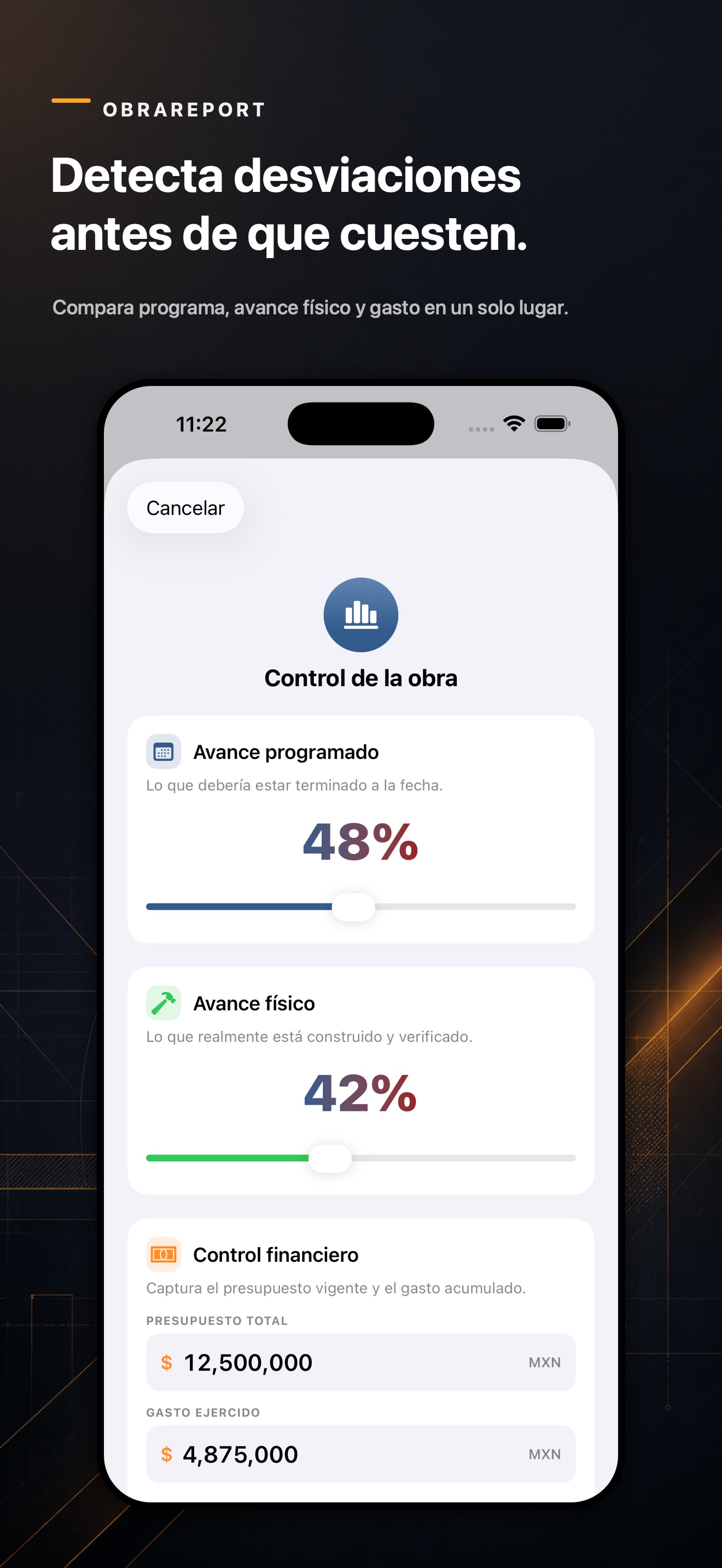 Control que sí llega al campo.